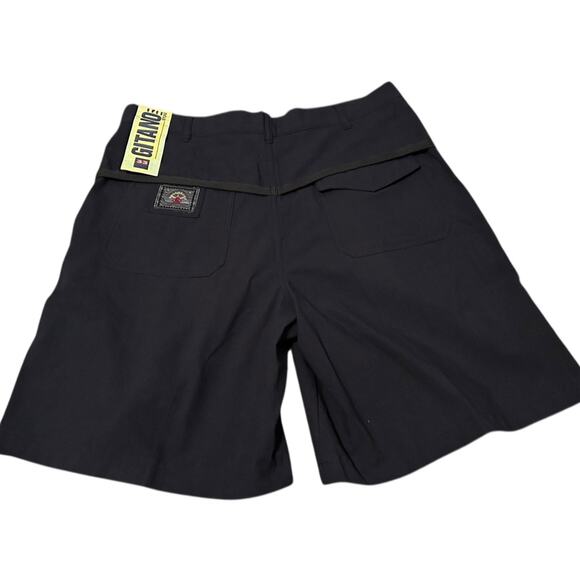 1990s NWT Gitano Black High Waist Shorts Hipster Dad / Waist 33 - - Picture 3 of 4